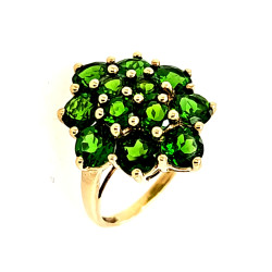 Pre Owned 9ct Green Stone Ring ZQ294